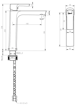 Смеситель для раковины Lemark Ursus (LM7209BL)